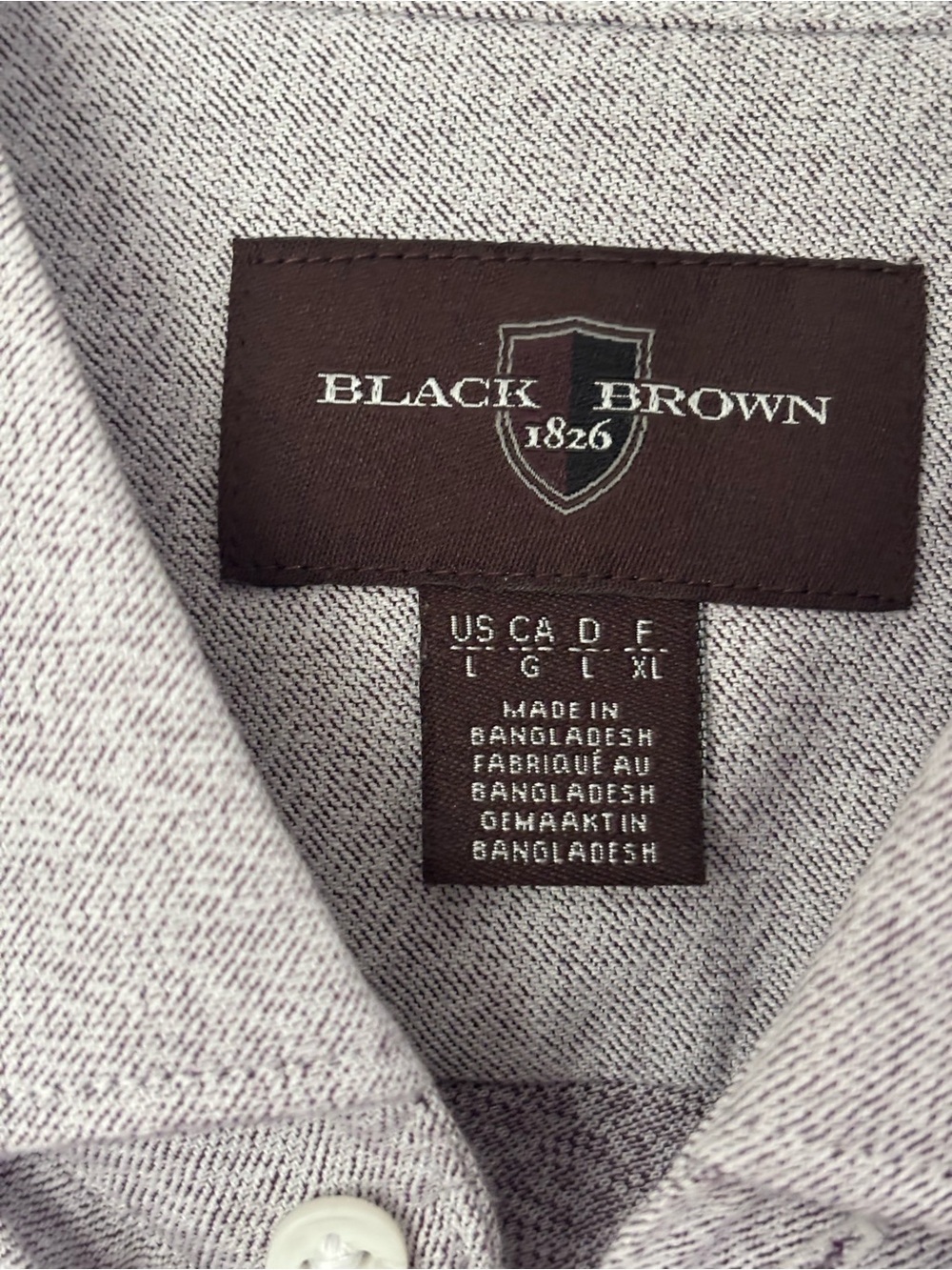 Black Brown 1826 Men's Long-Sleeve Dress Shirt — Light Gray, SIZE L - Picture 3 of 5
